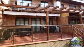 Pergolas de madera con toldo - Pergomadera