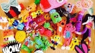 мой набор поделок из резинок и новогодняя шапка