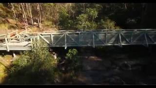 Mt Coot-tha Brisbane heavy fog over Brisbane city - drone Phantom 4 from Simpson Falls