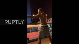 Equatorial Guinea: Football fans cheer in Malabo as country defeats title holders Algeria at Afcon