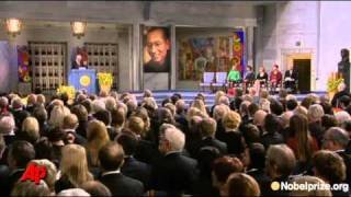 Nobel Peace Prize Laid on Empty Chair