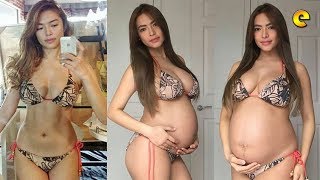 Bangs Garcia In Bikini Showing Off Growing Baby Belly