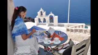 Греческий пленэр на о.Санторини! Акварель! Бубела-Маслова Вероника