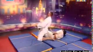 M/f tickling during karate sparring