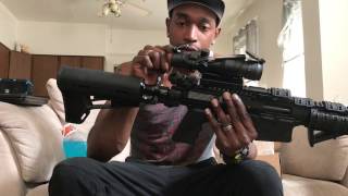 Breakdown & first strike accuracy test of my custom tacamo blizzard sniper rifle