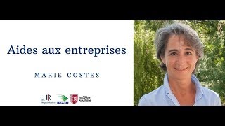 Marie Costes -  Aide aux entreprises