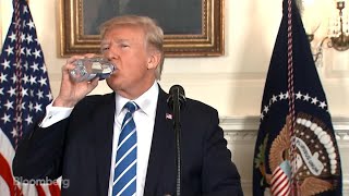 Trump's Water-Bottle Search Steals Show From Asia Presser