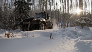 Gopro и Заряженная Шнива в лесу,по снегу!еду брать точку в игре!