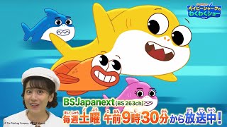 「ベイビーシャークのわくわくショー」が無料アプリでも見られるBSJapanext (BS 263ch)で放送中！小野あつこさんが毎週ダンスを披露！