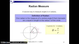 Converting from degrees to radians
