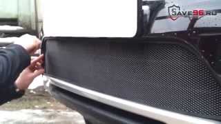 Сетка на решетку радиатора для Mitsubishi Pajero Sport (Митсубиси Паджеро Спорт) 2013-2014 г.в.