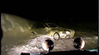 R３２雪ドリ クラッシュあり