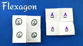 Action Fun Toy Origami/Craft - Paper "Simple Flexagon /Puzzle / Trick"