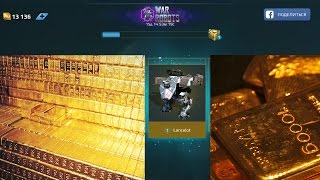 Spent 15k of gold! Трата 15к золота в рулетку! War Robots 3rd anniversary. By Rinalto.