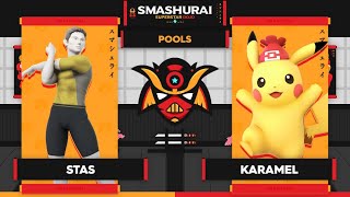Smashurai: Superstar Dojo - Stas (Wii Fit Trainer) Vs. Karamel (Pikachu) Pools