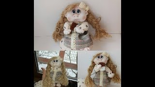 Валентинка. Мастер класс. Каркасная кукла из капрона. С Днем Влюбленных всех, всех, всех!