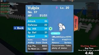 Roblox Pokemon Brick Bronze | We got Alola Vulpix ( Christmas Event )