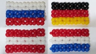Флаг России из трех шаров / Tricolor flag of three balloons