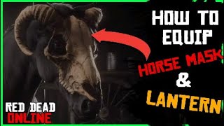 How To Equip Horse MASK & LANTERN | Rdr2 Online Red Dead Redemption 2