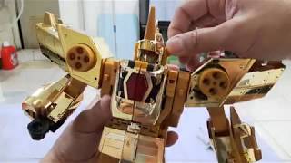 1995 黃金勇者 黃金龍+黃金劍士德蘭=黃金德蘭 タカラ 黄金勇者ゴルドラン DX 黄金合体 TAKARA Brave of Gold Goldran DX Gold Goldran