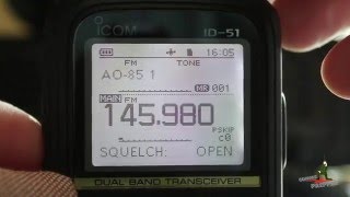 Satellite AO-85 (Fox-1A) Contact with Icom ID-51A Handheld