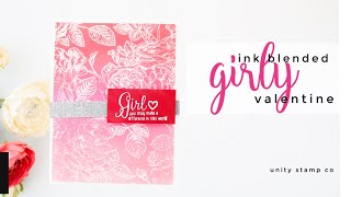 Ink Blended Valentine | Easy Valentine's Card for Girls!