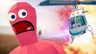 MAN GETS RUN OVER BY HELICOPTER! - Totally Accurate Battlegrounds - TABG Gameplay