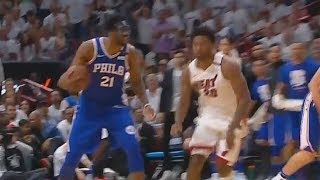 Joel Embiid SHUTS UP JUSTISE WINSLOW FOR TRASH TALKING & TAUNTING HIM! Sixers vs Heat