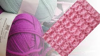 Узор спицами Американская резинка. Knitting pattern American gum.