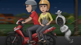 DIKEJAR POCONG CILIK - Kartun hantu, kartun lucu, animasi horor | Rizky Riplay #HORORKOMEDI