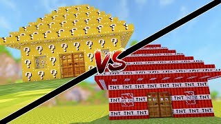 Minecraft: CASA DE TNT VS CASA DE LUCKY BLOCK !!