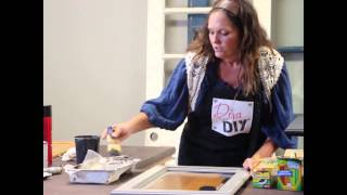 How to create a chalkboard out of an old cabinet door