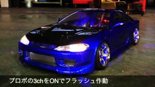 PICマイコンを使ったRC電飾 プロポ3ch連動フラッシュ