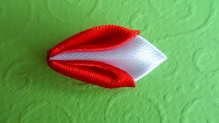 Урок Канзаши : Лепесток Тюльпан , Канзаши для начинающих