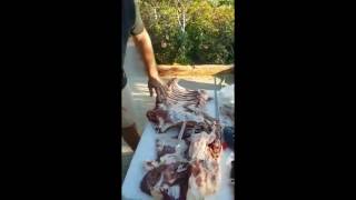 Ετοιμασια αντικριστο αρνι Κρητη, Making Lamb antikristo Crete