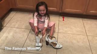 Warning live breastfeeding My 2yr old walks in my heels better than I do!