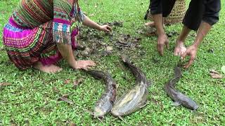 Survival skills Traps with rudimentary tools Many large catfish