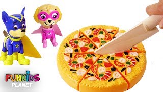 Toy Velcro Cutting Play Doh Pizza Microwave Paw Patrol Learn Fruits & Vegetables Toy Surprise Egg