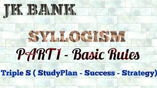 Syllogism (RULES) - Part 1 (5 Marks) - Bank/SSC