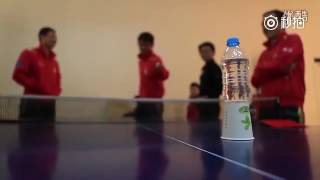 China's national ping pong team showing off their top-notch skills