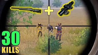 M24 + 8X SCOPE IS OP!! | 30 KILLS SOLO VS SQUAD | PUBG MOBILE