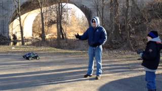 Traxxas Summit- Dewalt 820 vs Stock Speed Test