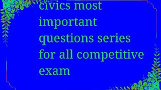 Civics important question (part 5)