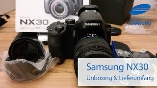 Samsung NX30 Unboxing Lieferumfang deutsch HD