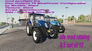 farming simulator 19 mod spotlight New Holland T6 BluePower