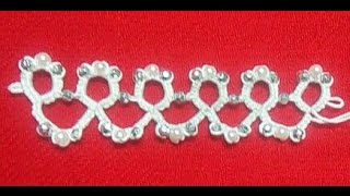 82-Shuttle tatting#Lesson-18,Adding beads at picot point(Hindi/Urdu)