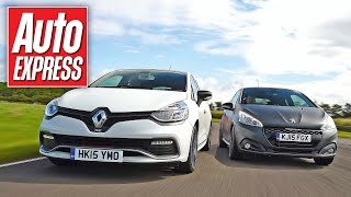 Renault Clio RS 220 Trophy vs Peugeot 208 GTi track battle