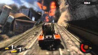 MotorStorm Apocalypse Gameplay - Truckracing at the train station