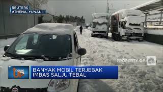 Lalu Lintas di Yunani Terganggu Imbas Tertutup Salju Tebal