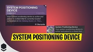 The Sinking Docks on Titan System Positioning Device Location Destiny 2